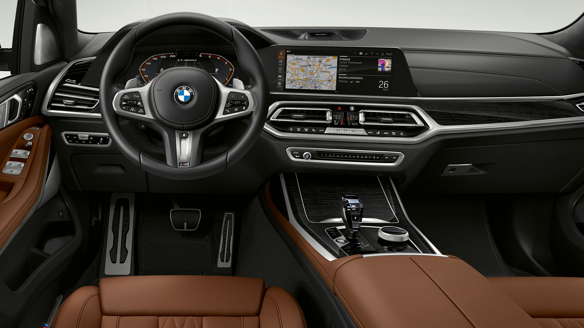 BMW X7 M50i, salons BMW X7 M automobiļi M50d un M50i, salons, G07, 2019