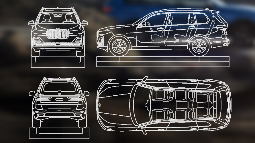 BMW X7 M60i xDrive, G07, LCI, tehnisko datu projekts BMW X7 M60i xDrive, G07, LCI, tehnisko datu projekts