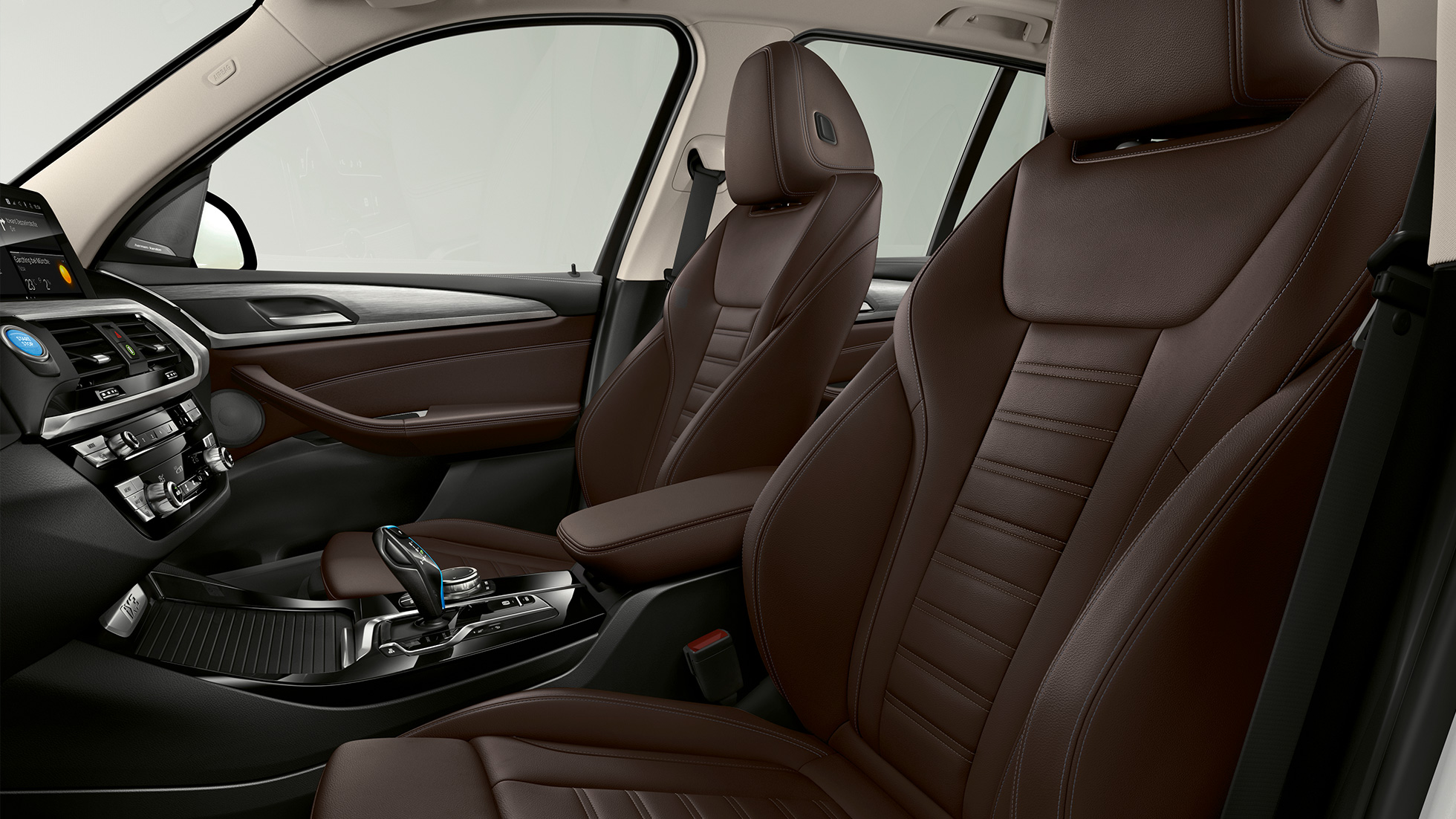 BMW iX3, G08, Impressive modelis, Vernasca ādas sporta sēdekļi Black krāsā BMW iX3, G08, 2020, Impressive modelis, Vernasca ādas sporta sēdekļi vadītājam un priekšējam pasažierim Black krāsā, salons