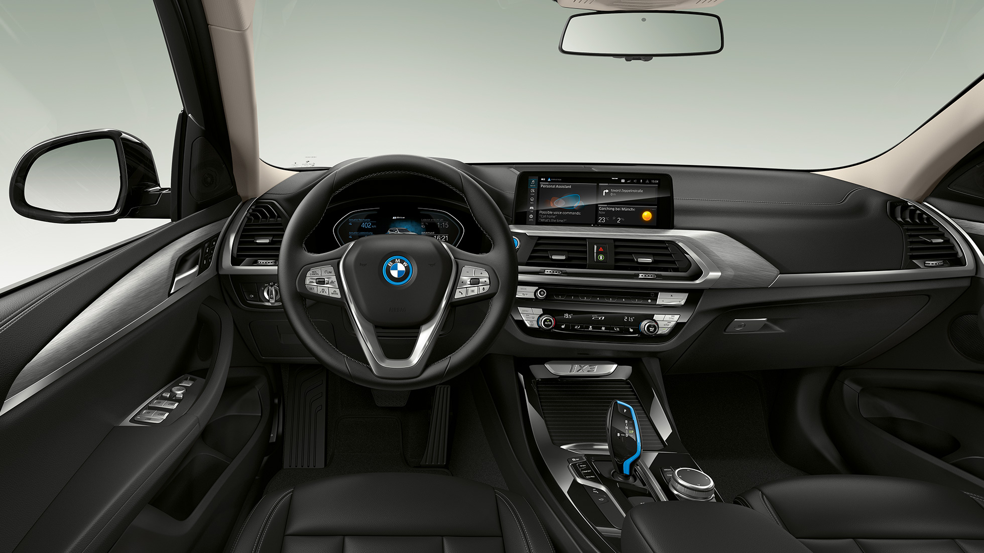 BMW iX3, G08, Inspiring modelis, kokpits BMW iX3, G08, 2020, Inspiring modelis, kokpits, salons