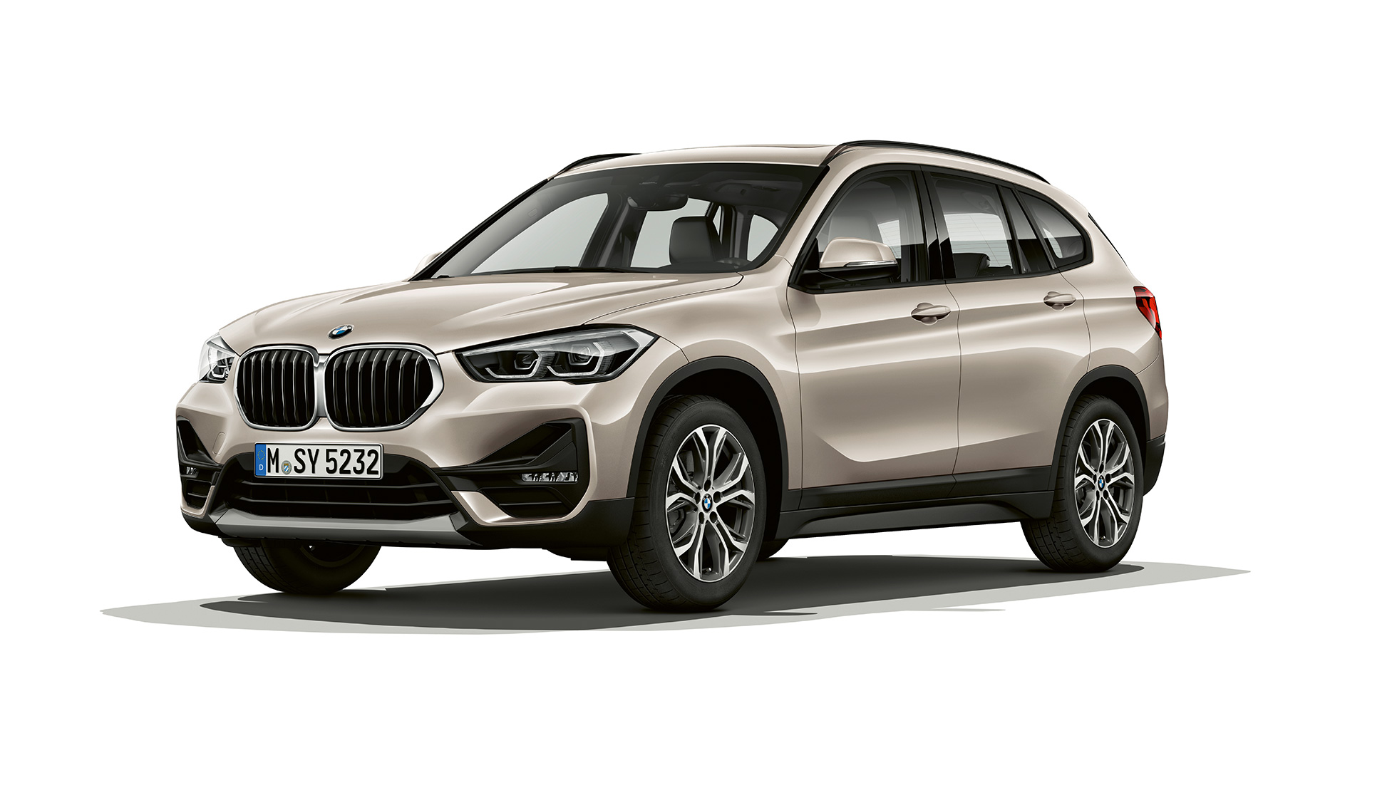BMW X1. Advantage modelis, trīs ceturtdaļu skatā no priekšpuses. BMW X1, Advantage modelis, uzņēmums studijā trīs ceturtdaļu skatā no priekšpuses.