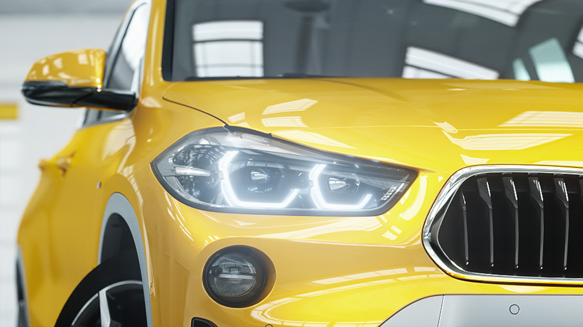 Apgaismojuma dizains BMW X2 F39 Apgaismojuma dizains BMW X2 2018 F39, metāliska Galvanic Gold krāsa