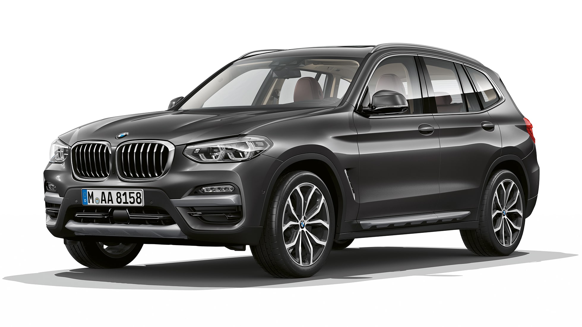 BMW X3 M40i, modelis xLine, trīs ceturtdaļu priekšējais skats BMW X3 M40i, modelis xLine, trīs ceturtdaļu priekšējais skats