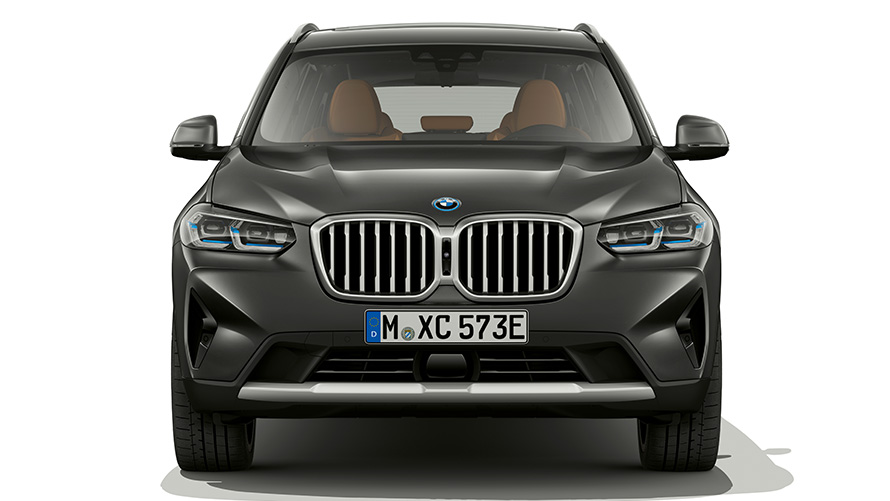 BMW X3, G01, Sophisto Grey krāsa, priekšdaļas dizains, 2021 BMW X3, G01, Sophisto Grey krāsa, tuvplāns, priekšdaļas dizains, 2021