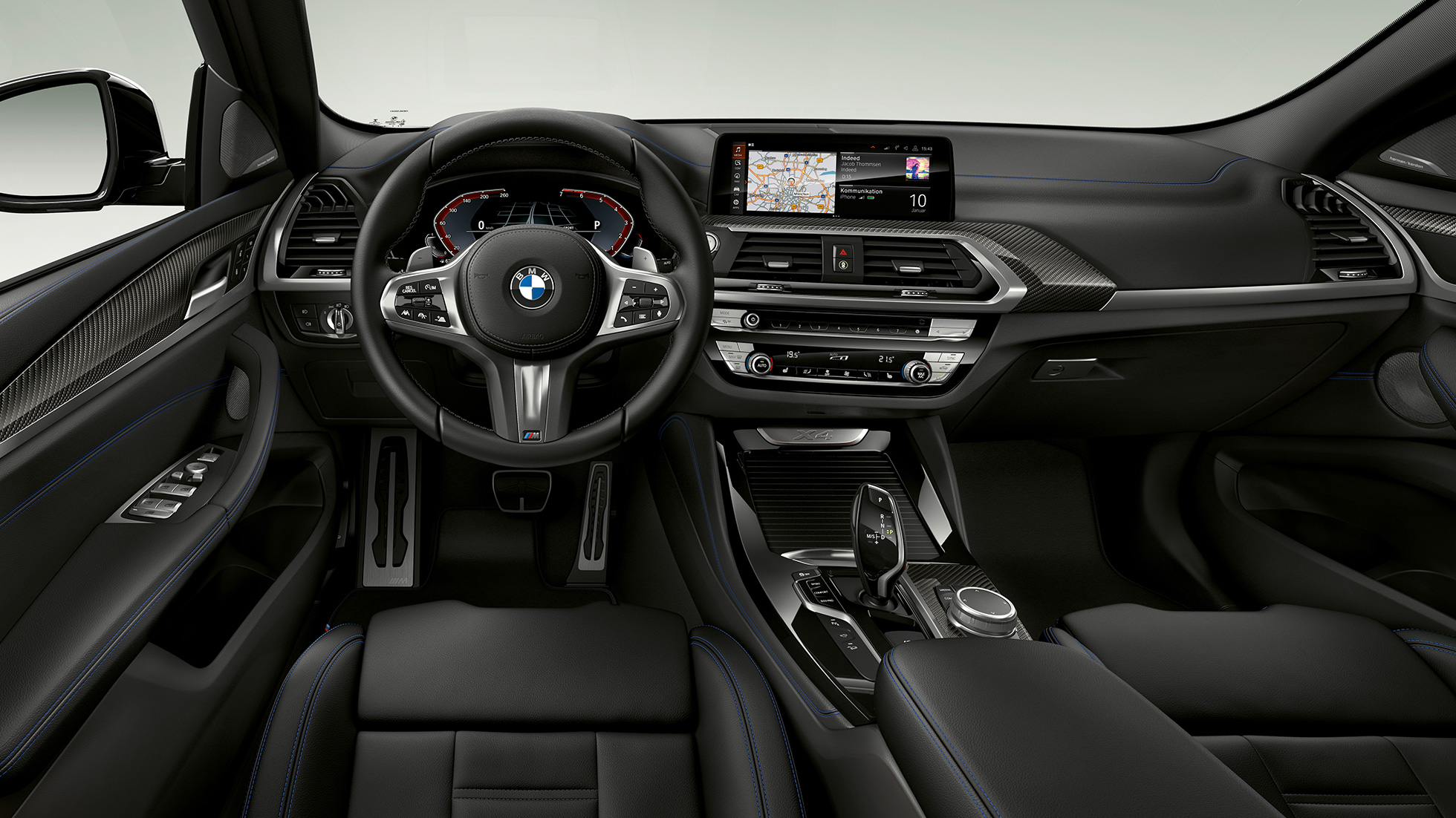 Kokpits, BMW X4 M Sport modelis Kokpits, BMW X4 xDrive30i, M Sport modelis, G02 2018, salons