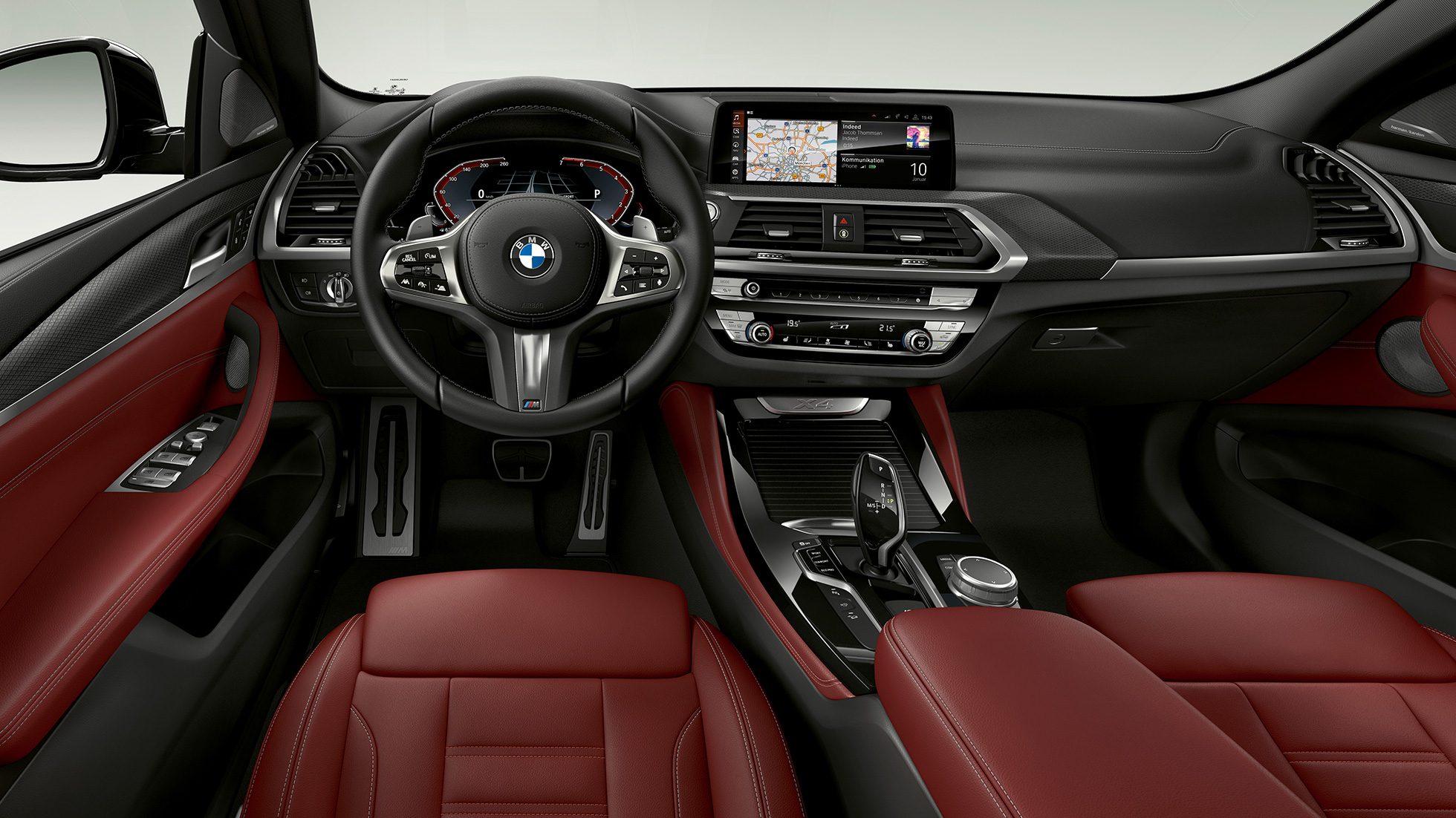 Kokpits, BMW X4 xDrive30i, M Sport X modelis Kokpits, xDrive30i, BMW X4 M Sport X modelis, G02 2018, salons