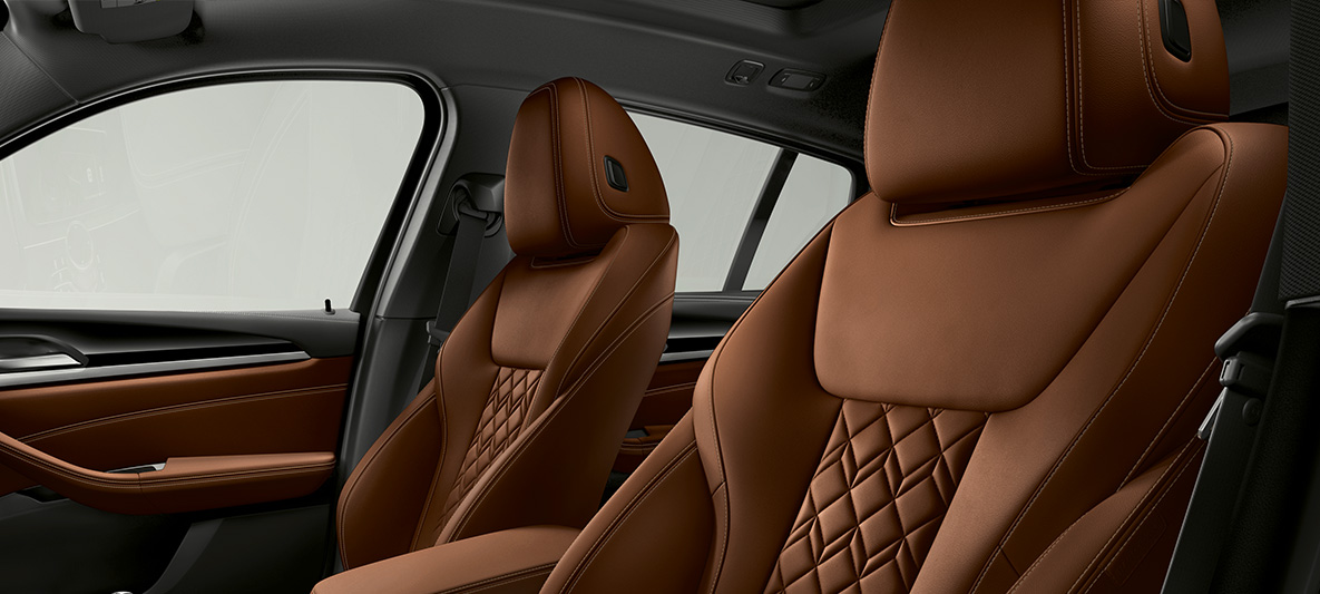BMW Individual paplašināta Merino ādas apdare, Tartufo krāsa, BMW X4 BMW Individual paplašināta Merino ādas apdare, Tartufo krāsa, BMW X4 G02 2018, salons