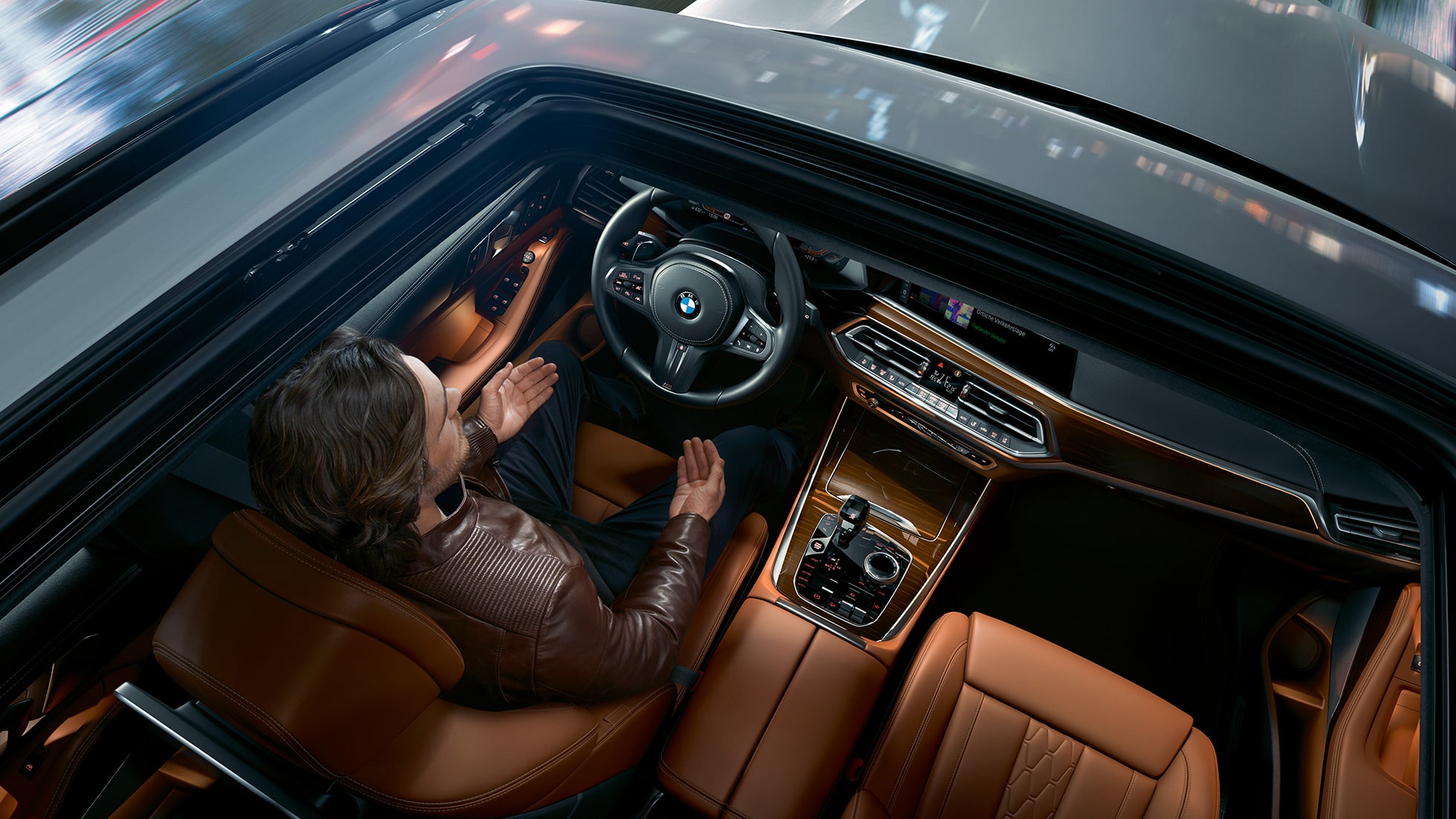 Panorāmas jumta lūka, BMW X5 Panorāmas jumta lūka, BMW X5, G05, 2018, metāliska Mineral White krāsa