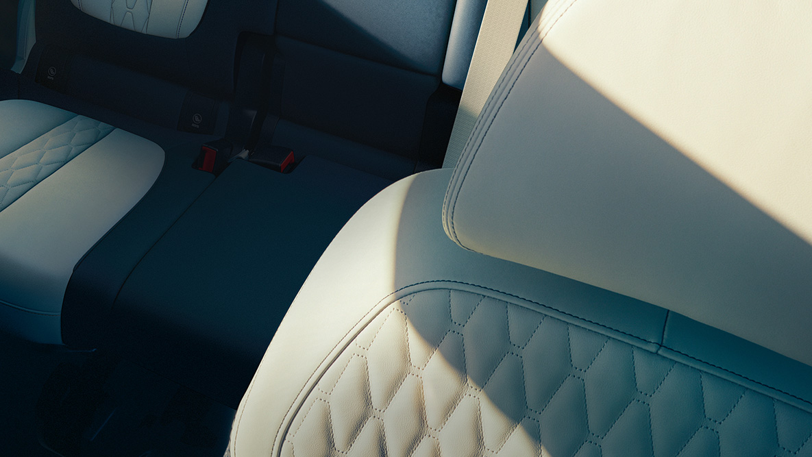 BMW X7 ādas dizains Merino ādas dizaina tuvplāns