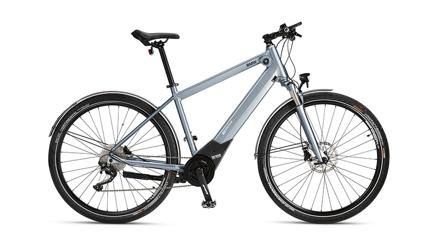 BMW Active Hybrid E-bike. Izstrādājuma ilustrācijā parādīts BMW Urban Hybrid E-Bike.