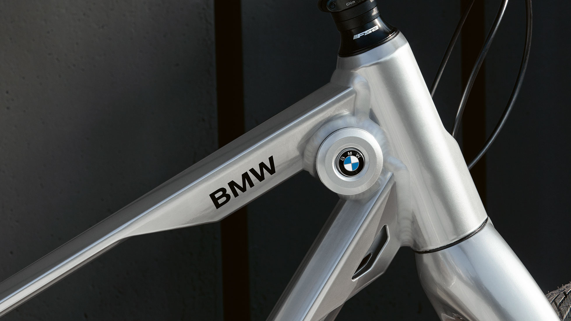 Attēlā parādīts BMW Cruise velosipēds. BMW logotips un BMW nosaukums ir skaidri redzams uz rāmja priekšējās daļas. Attēlā parādīts BMW Cruise velosipēds. BMW logotips un BMW nosaukums ir skaidri redzams uz rāmja priekšējās daļas.