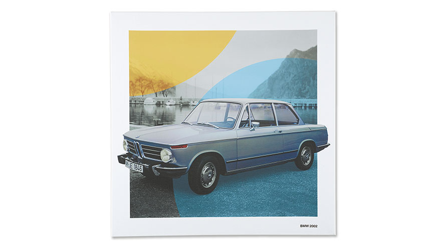 BMW klasiskais audekls ar BMW 2002. g. Izstrādājuma ilustrācijā parādīts BMW 2002. g. BMW klasiskā audekla piezīmju grāmata.