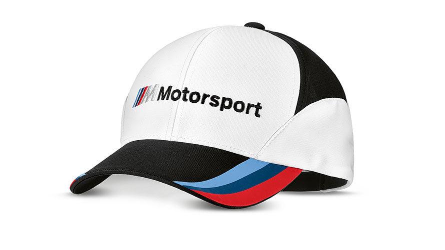BMW M autosporta fanu cepure ar nagu, unisekss. Izstrādājuma ilustrācijā parādīta BMW M autosporta fanu cepure ar nagu, unisekss.
