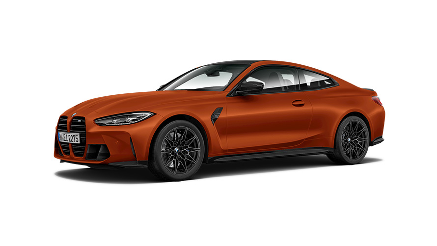 BMW M4 M Competition Coupé, G82, 2021, trīs ceturtdaļu sānskats BMW M4 M Competition Coupé, G82, 2021, trīs ceturtdaļu sānskats