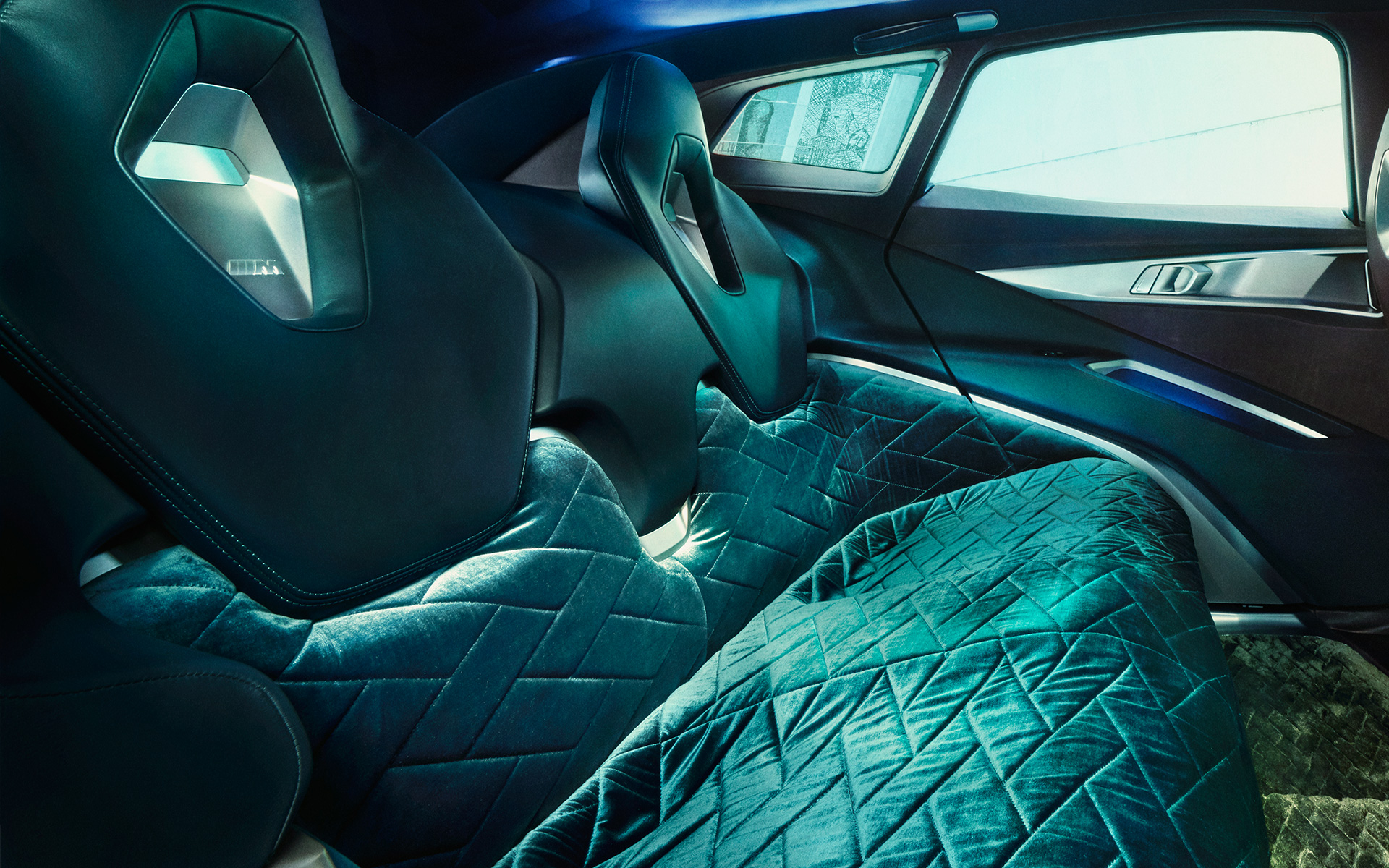 BMW Concept XM (G09), salona skats, aizmugure, tuvplāns, Lounge BMW Concept XM (G09), salona skats, aizmugure, tuvplāns, Lounge