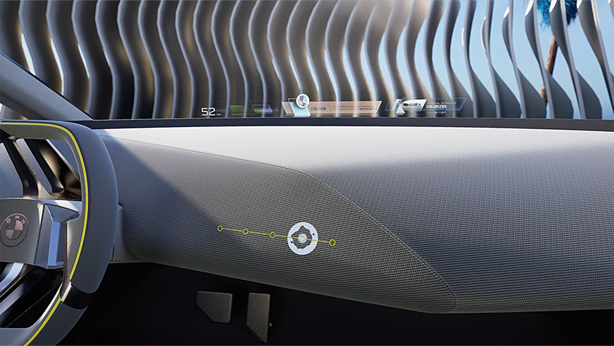BMW i Vision Dee, BMW jauktās realitātes slīdnis BMW i Vision Dee, redzējuma automobilis, BMW jauktās realitātes slīdnis