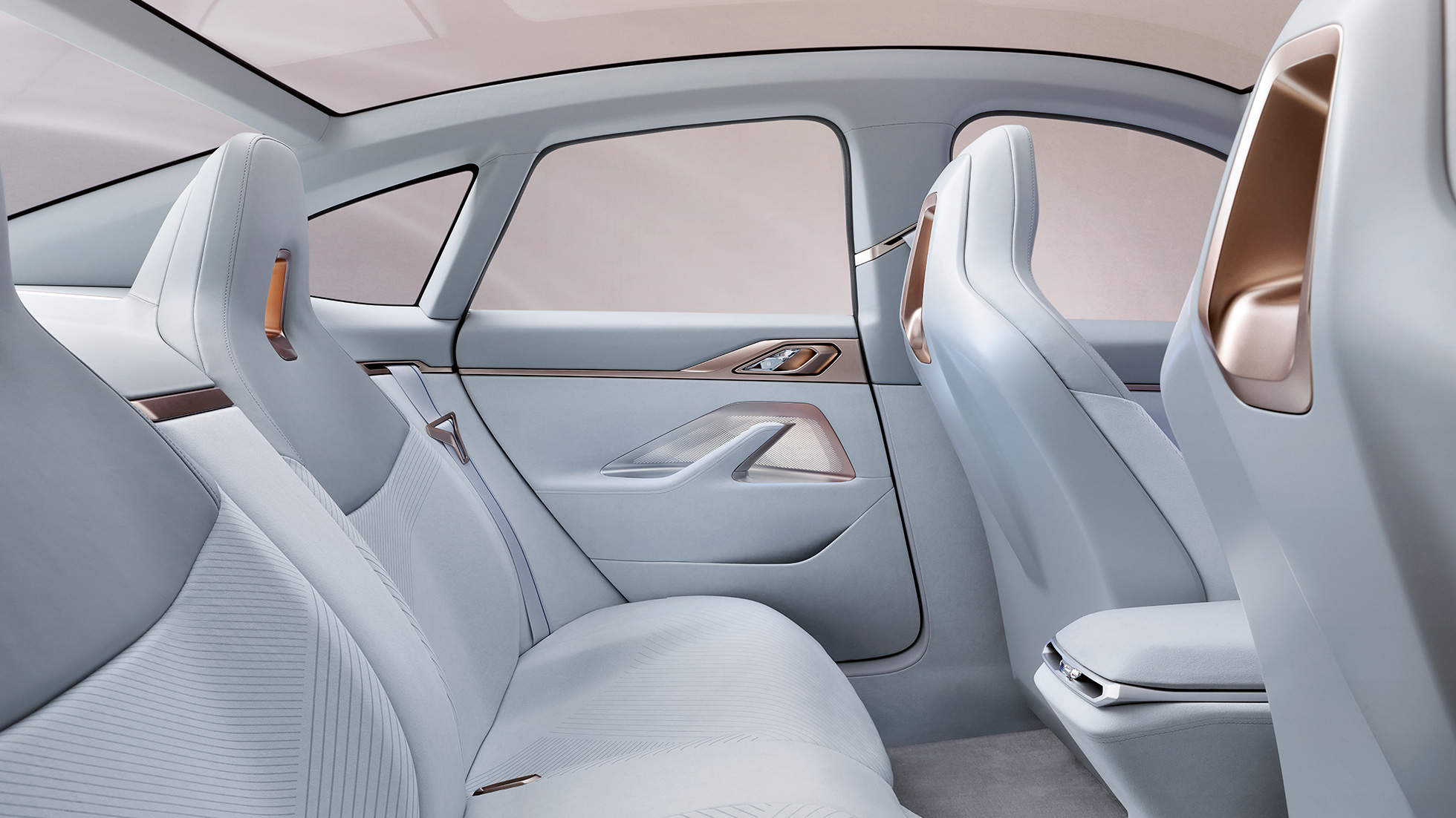 Salons 3, BMW Concept i4 2020 G26 Salons 3, BMW Concept i4 2020 G26, elektroautomobilis, pilnībā elektrisks BMW Gran Coupé