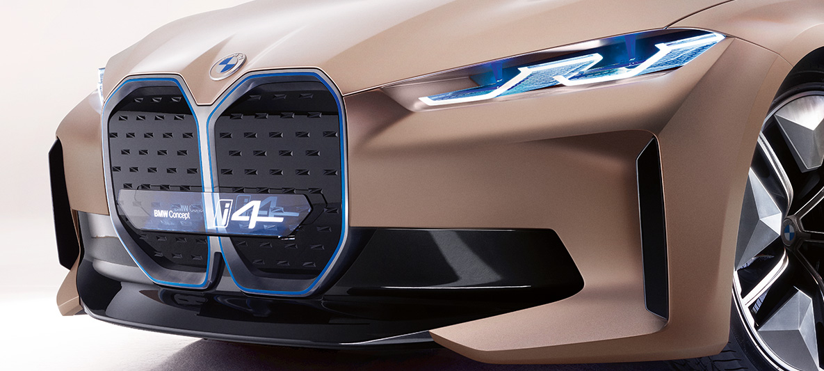 BMW Concept i4 2020 G26, 1. attēls BMW Concept i4 2020 G26, elektroautomobilis, pilnībā elektrisks BMW Gran Coupé, 1. attēls