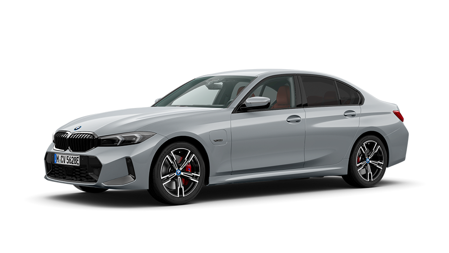 BMW 3. sērijas Sedan, G20, PHEV, trīs ceturtdaļu priekšpuses skats, stāvošs automobilis