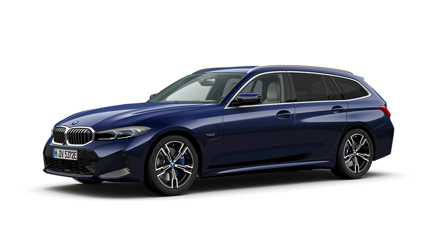 BMW 3. sērijas Touring, G21, PHEV, pretskats, stāvošs automobilis