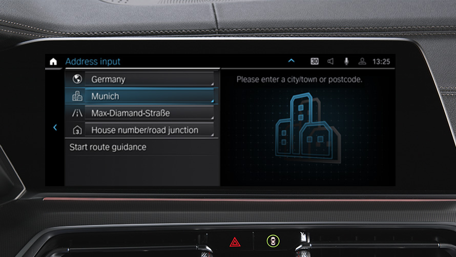 BMW attālā programmatūras jaunināšana, BMW kartes BMW attālā programmatūras jaunināšana, BMW kartes, navigācijas sistēma, tuvplāns