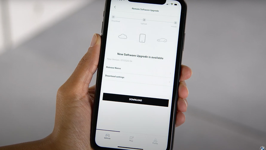 Ar lietotni My BMW veiktā attālās programmatūras jaunināšanas lejupielāde un instalēšana Ar lietotni My BMW veiktās attālās programmatūras jaunināšanas lejupielādes un instalēšanas videoapmācība