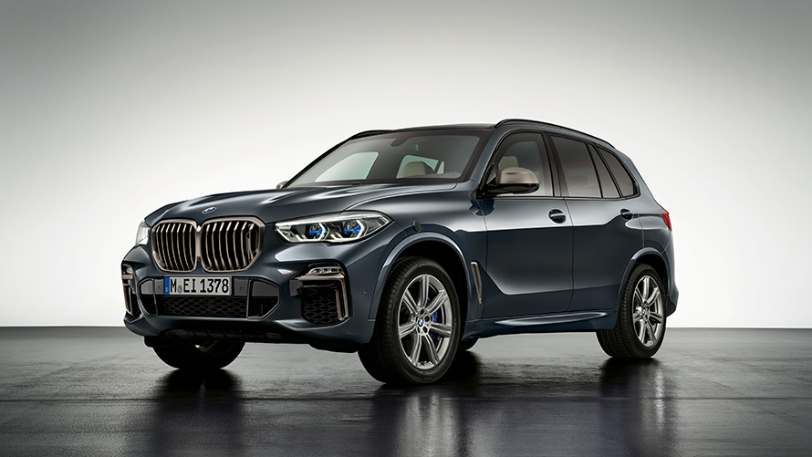 BMW automobiļi aizsardzībai, BMW X5 Protection VR6, neskarts BMW automobiļi aizsardzībai, BMW X5 Protection VR6, trīs ceturtdaļu priekšpuses skats, neskarts