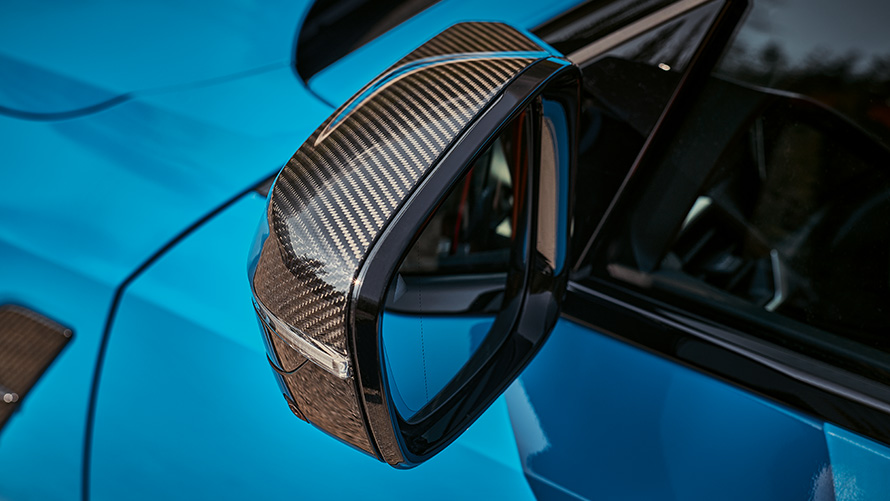 M ārējā atpakaļskata spoguļa korpuss no oglekļa šķiedras BMW rudens–ziemas piederumi, M ārējā atpakaļskata spoguļa korpuss no oglekļa šķiedras oglekļa šķiedras