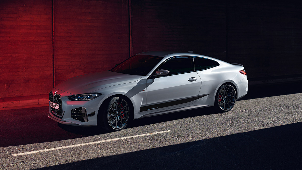 BMW M Performance Parts, BMW 4. sērijas Coupé, G22 BMW M Performance Parts, BMW 4. sērijas Coupé, G22, trīs ceturtdaļu priekšpuses skats