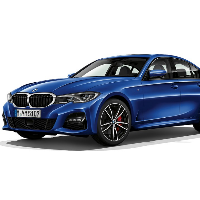 BMW 3. sērijas Sedan, M Sport modelis BMW 3. sērijas Sedan kā M Sport modeļa momentuzņēmums no sāna.